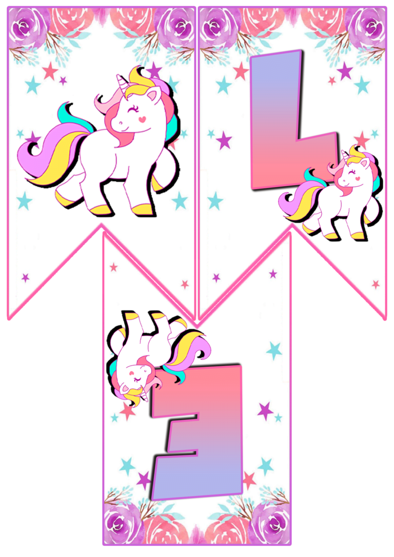 Unicornio Para Imprimir Caketopper Click Gratis