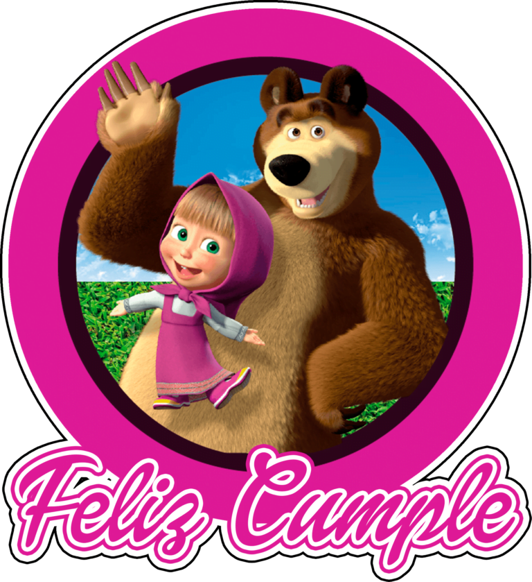 Masha Y El Oso Imprimir Gratis Caketopper Click