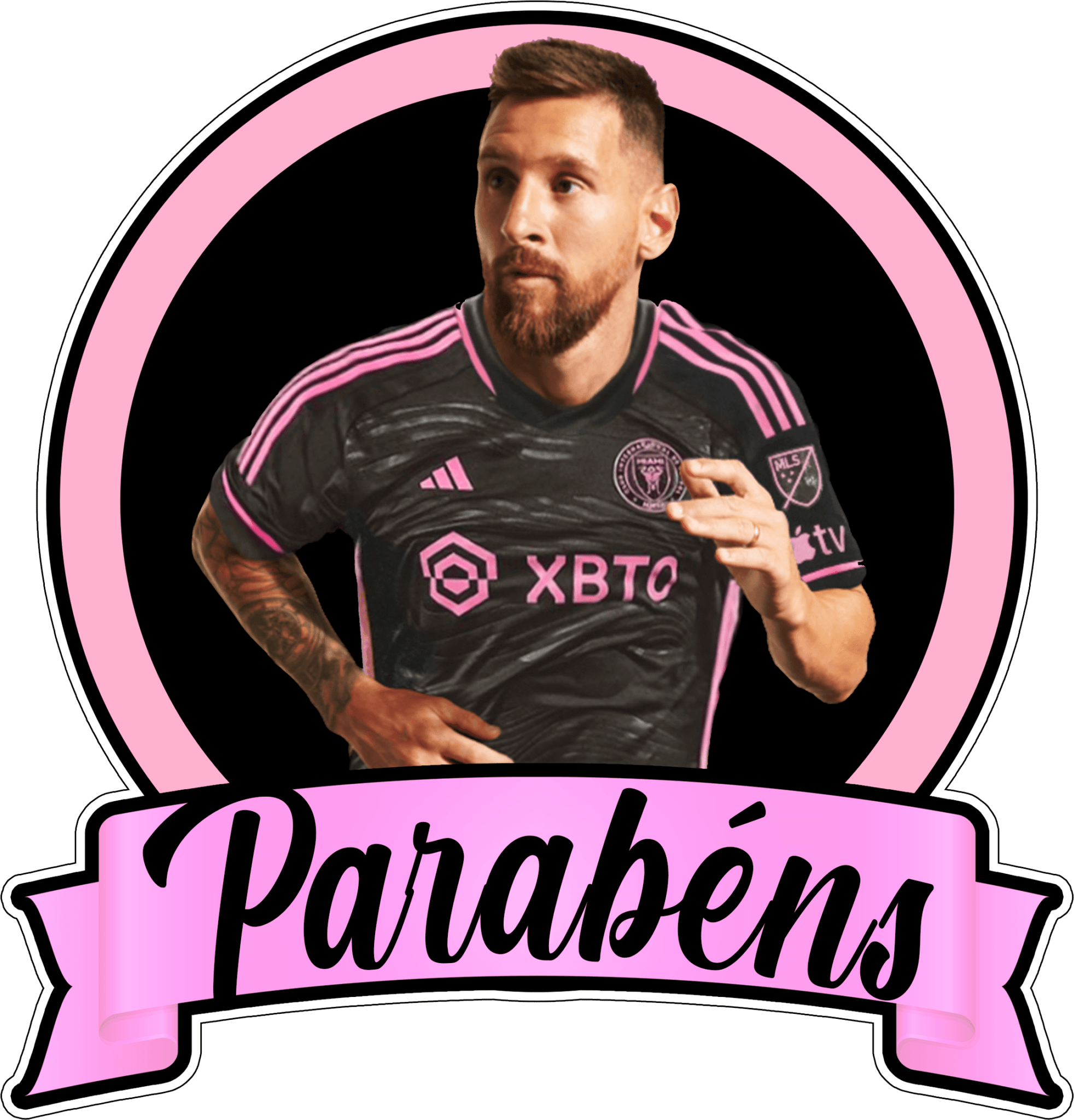 Messi Topper De Bolo adesivos flâmulas Png GRÁTIS