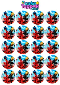 sticker redondo Miraculous Lady bug