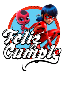 topper para imprimir de lady feliz cumpleaños Miraculous