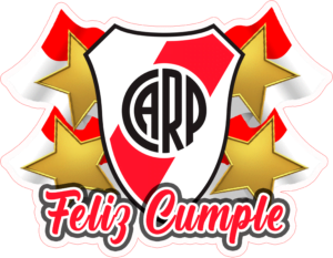 Cake topper de River plate para imprimir