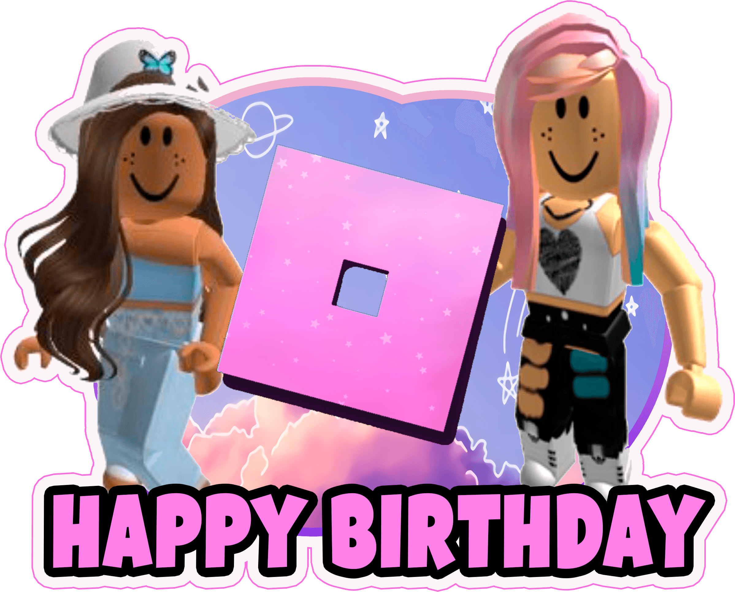 Roblox Birthday Girl PNG file template