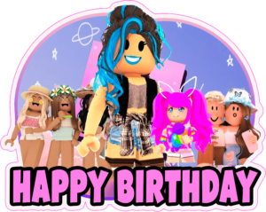 cake topper Happy Birthday roblox