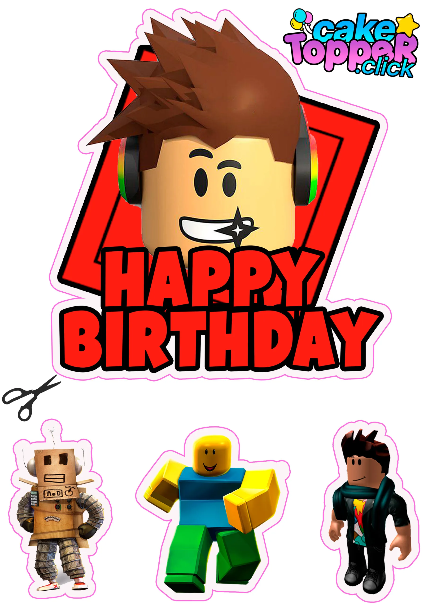 Personalised Roblox Cake Toppers | Icing/Wafer Paper | Edible Print | eBay