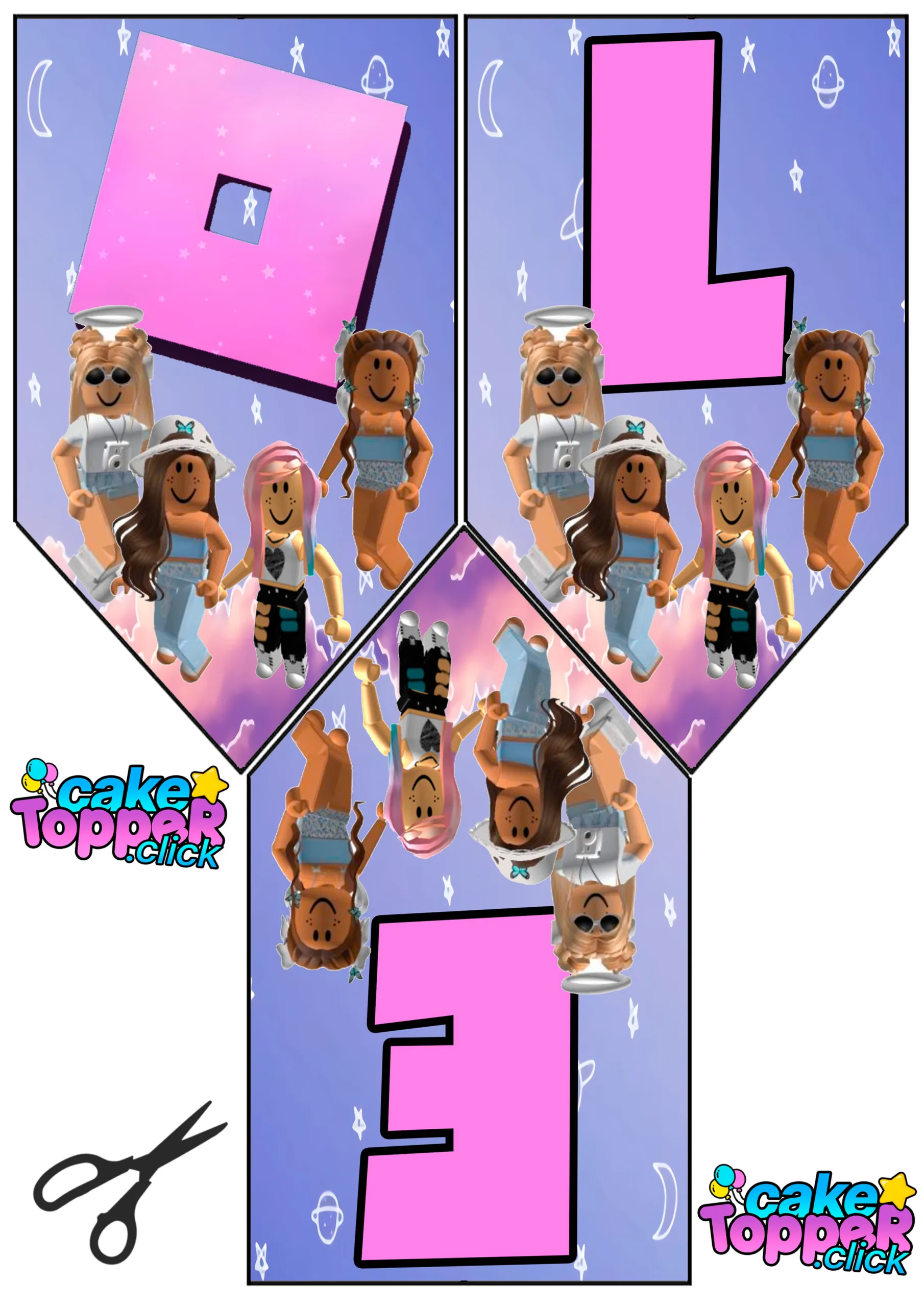 Roblox • Topper • Pennants • Stickers • Cupcake Toppers • FREE