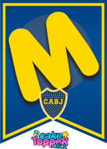 boca juniors para imprimirbanderin letra M