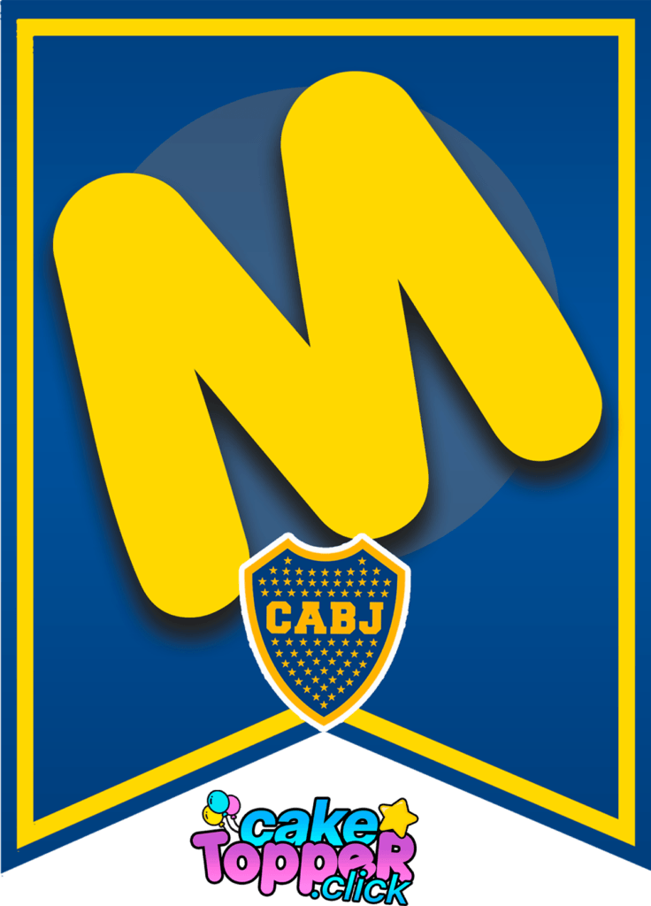 boca juniors para imprimirbanderin letra M