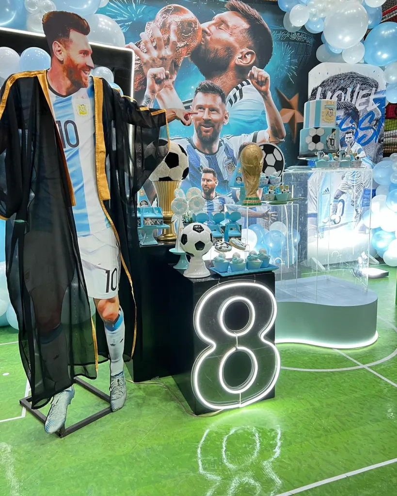 decoracion linda de messi para cumpleaños