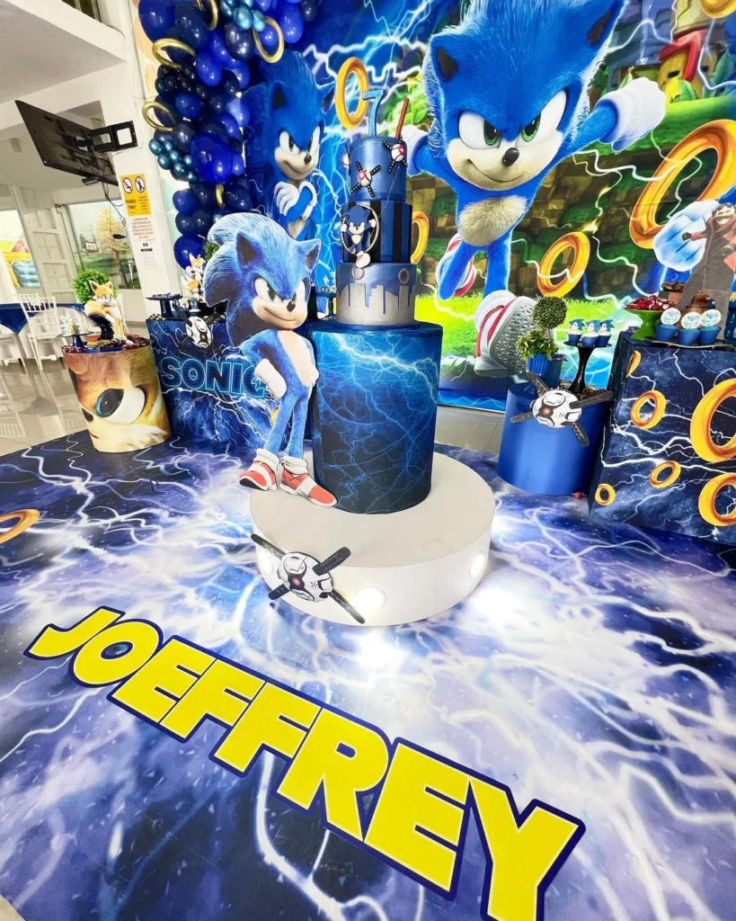 decoracion de sonic para cumple rapido