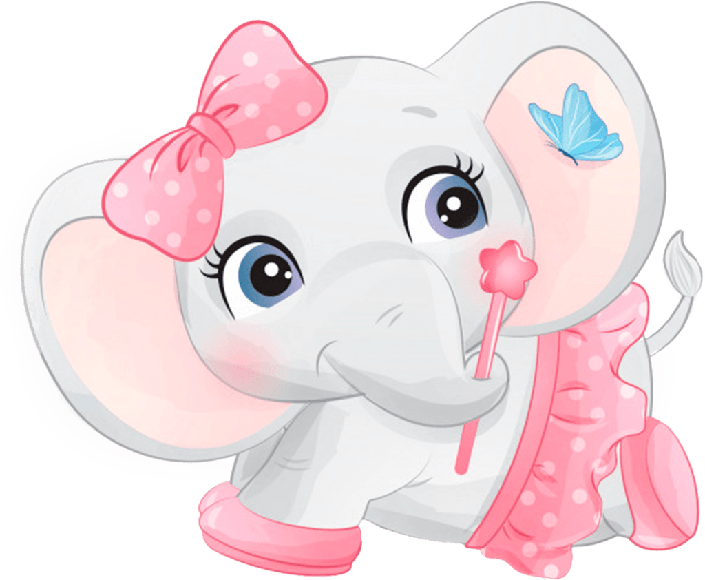 elefante rosa cute