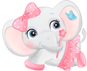 elefante rosa cute