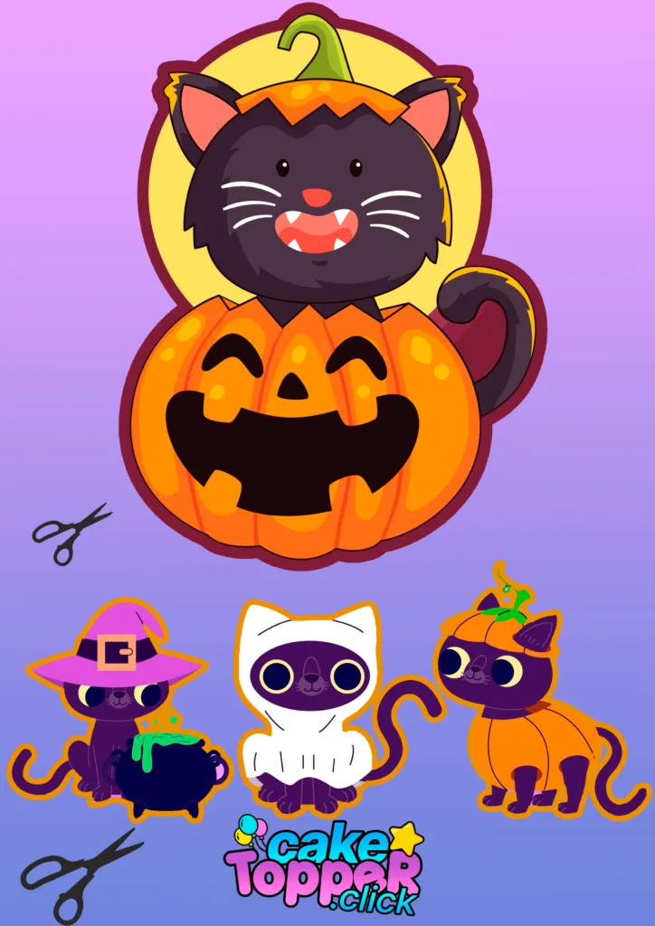 halloween decoracion de gatos