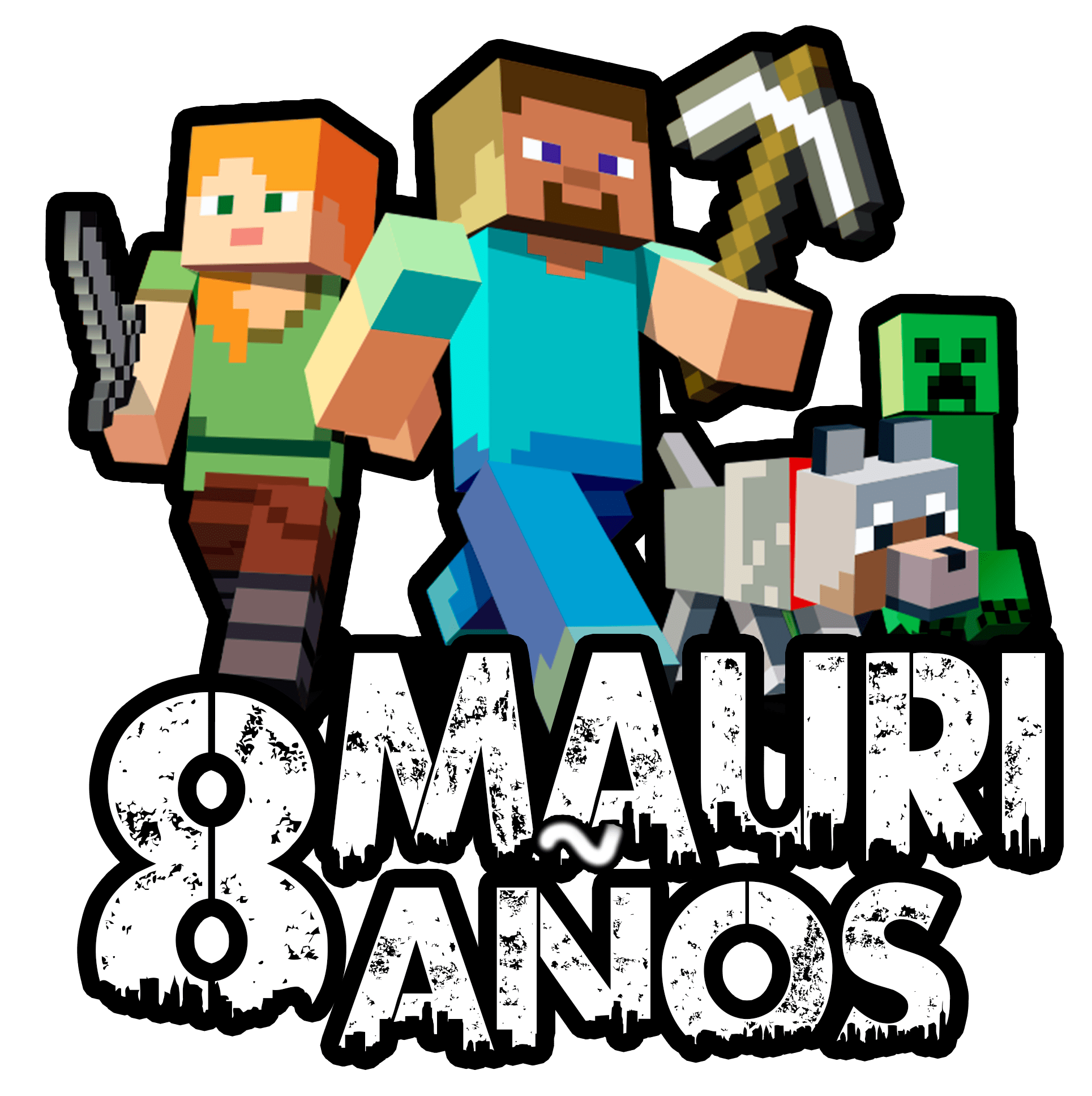 Topo de bolo minecraft para imprimir