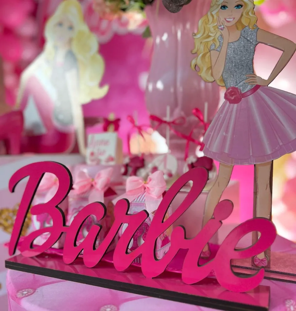 letra de barbie mdf, vector de corte laser, decoracion de barbie