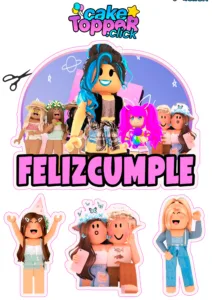 topper feliz cumple roblox nena roblox rose roblox girl