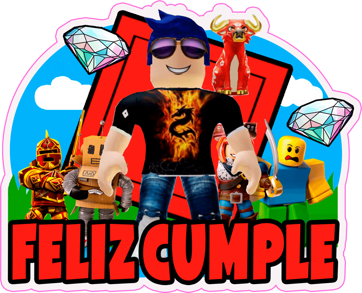 Roblox topper banderines stickers cupcake toppers gratis 