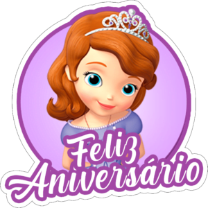 Feliz aniversario princesinha sofia disney topo de bolo