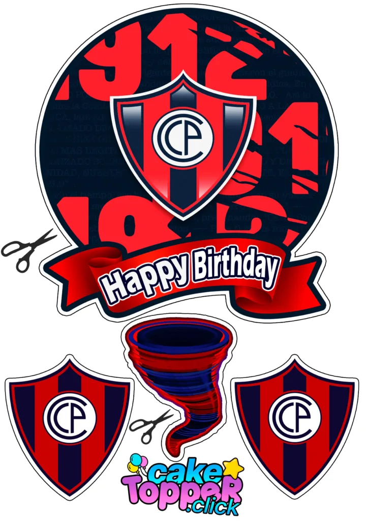 cerro porteño cake topper