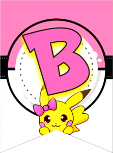 Letra B letter pokeom pikachu