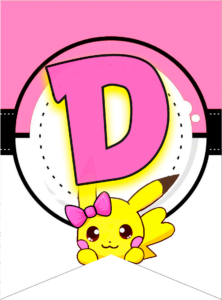 Letra D letter pokeom pikachu