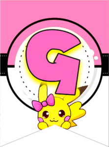 Letra G letter pokeom pikachu