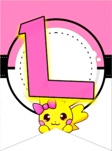 Letra L letter pokeom pikachu