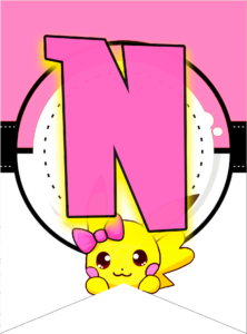 Letra N letter pokeom pikachu