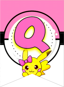 Letra Q letter pokeom pikachu