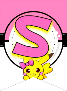 Letra S letter pokeom pikachu