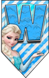 Letra _W_ letter Frozen