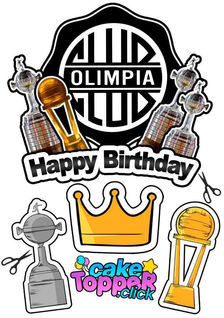 cake topper club olimpia Happy Birthday