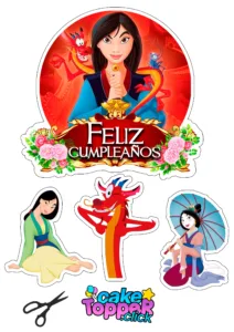 cake topper de mulan