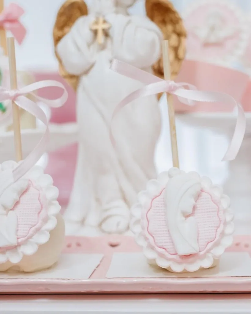 decoração de mesa para batismo de bebê virgem maria table decoration for a virgin mary baby baptism