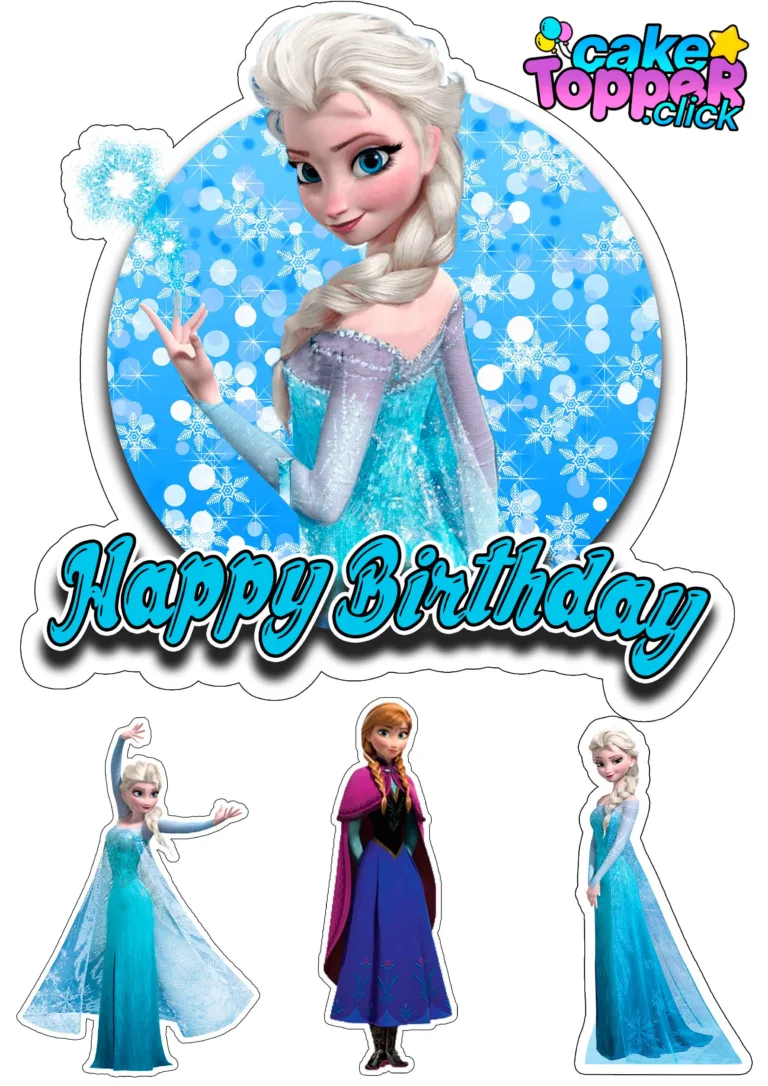 frozen-cake-topper happy birthday frozen birthday kit