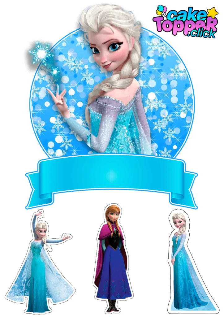 frozen-cake-topper-para-imprimir frozen birthday kit Kit festa da frozen