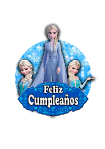 frozen feliz cumpleaños topper