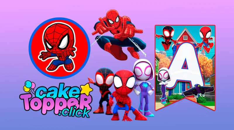 Spider Man Cake Topper For Birthday Boy, 3 Cake Toppers Para Cumpleaños De  Niño