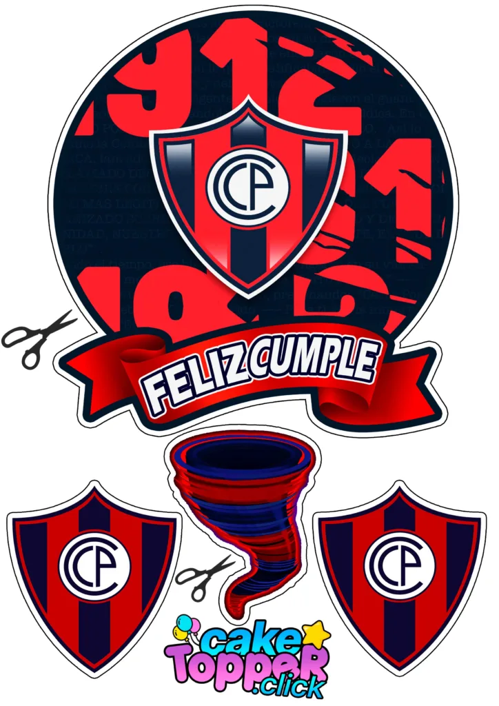 topper para imprimir cerro porteño gratis