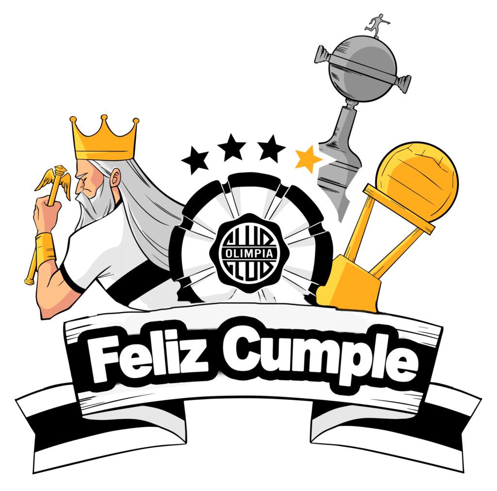 topper para imprimir feliz cumple de futbol olimpia paraguay transparente