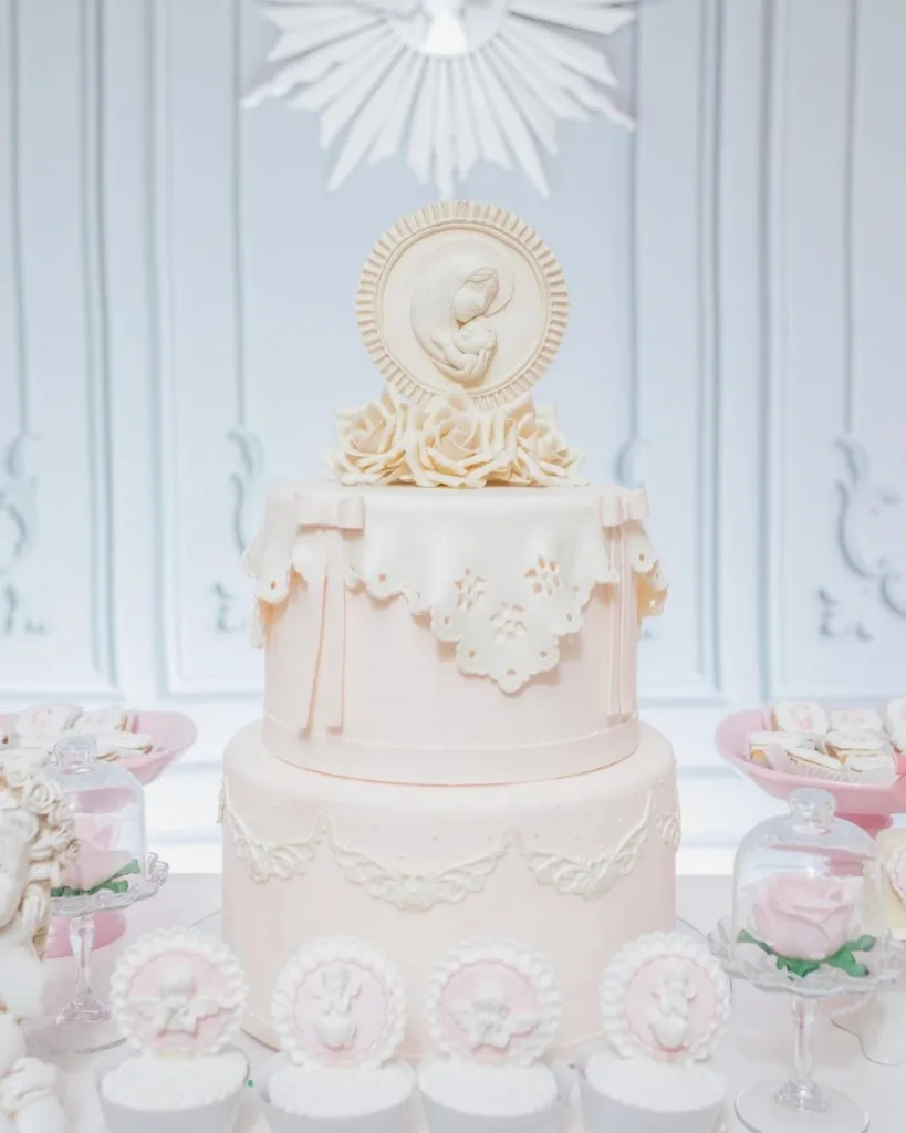 bolo de batismo de bebê baby baptism cake torta de bautismo nena