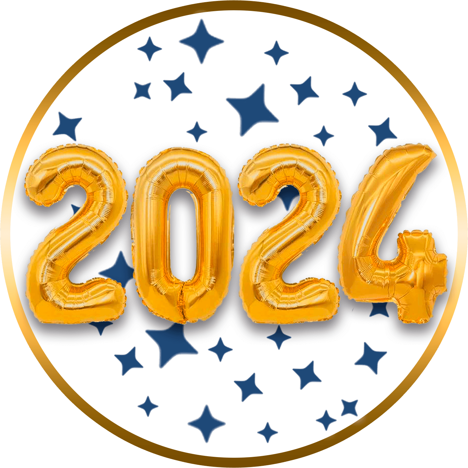 Happy New Year 2024 Cake Topper