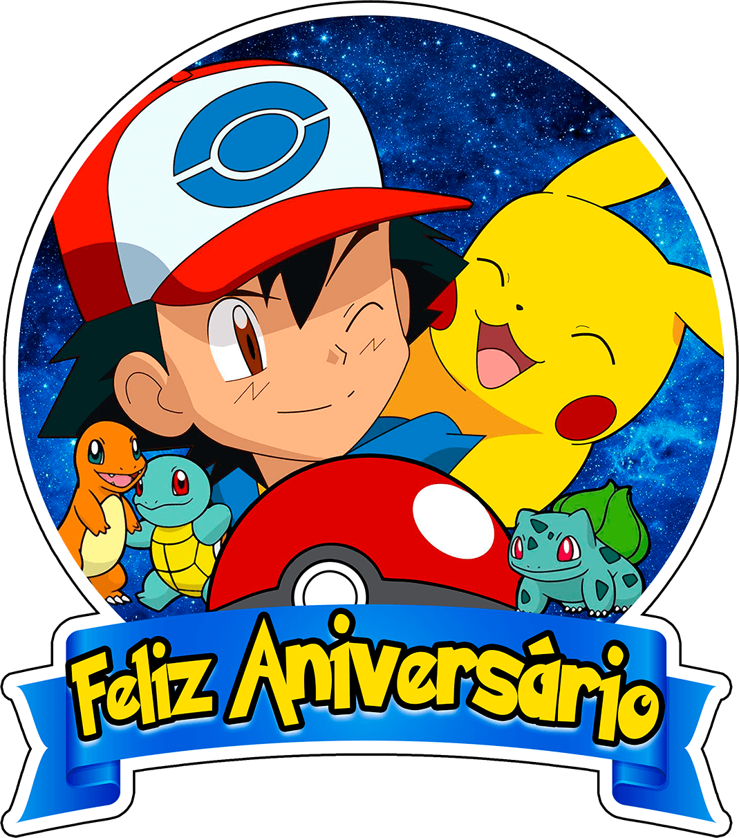 Pokemon linda imagem para painel de aniversários e decorações em geral png