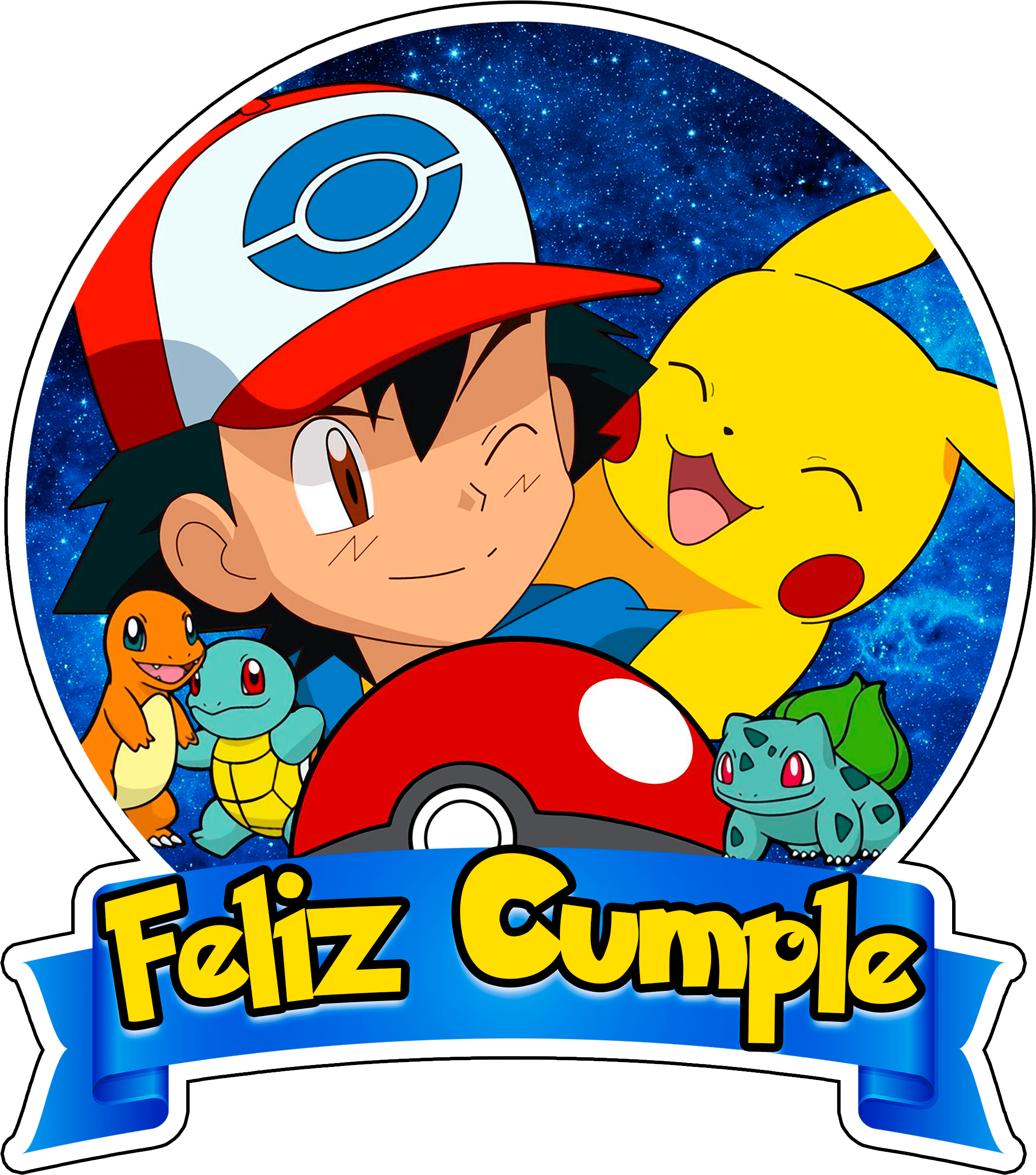Banderín Pokemon  Carteles de Feliz Cumpleaños de Pokemon