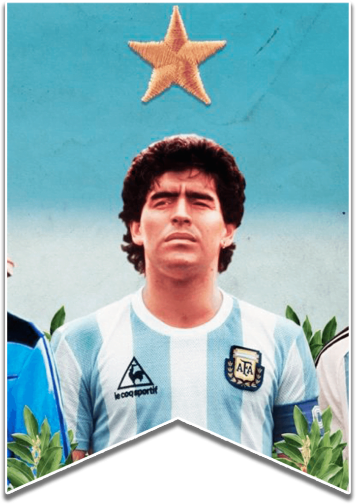 Maradona argentina para imprimir mundial campeon