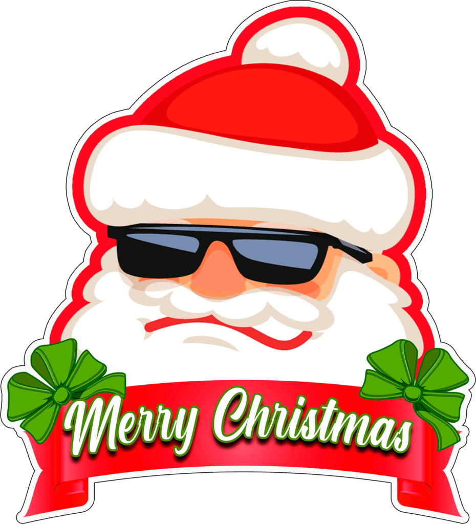 Merry Christmas Cake topper Santa Claus png