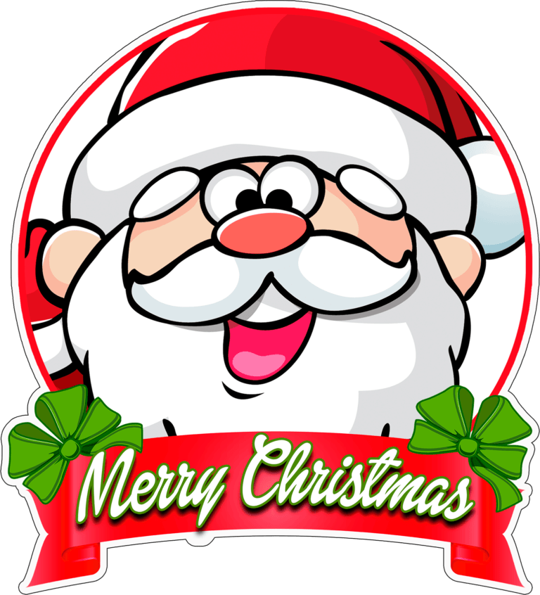 Merry Christmas - Cake Topper - Stickers - PNG - Pennants