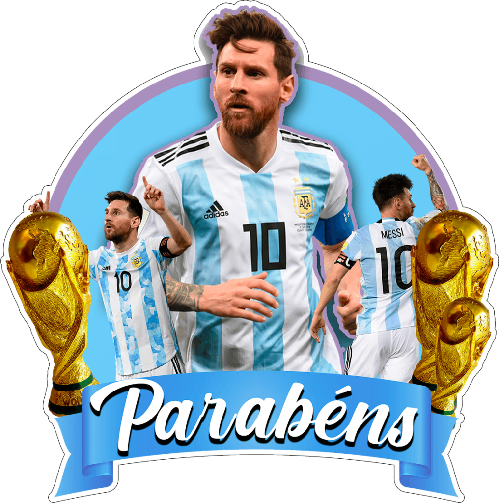 Parabéns topo de torta Messi Argentina