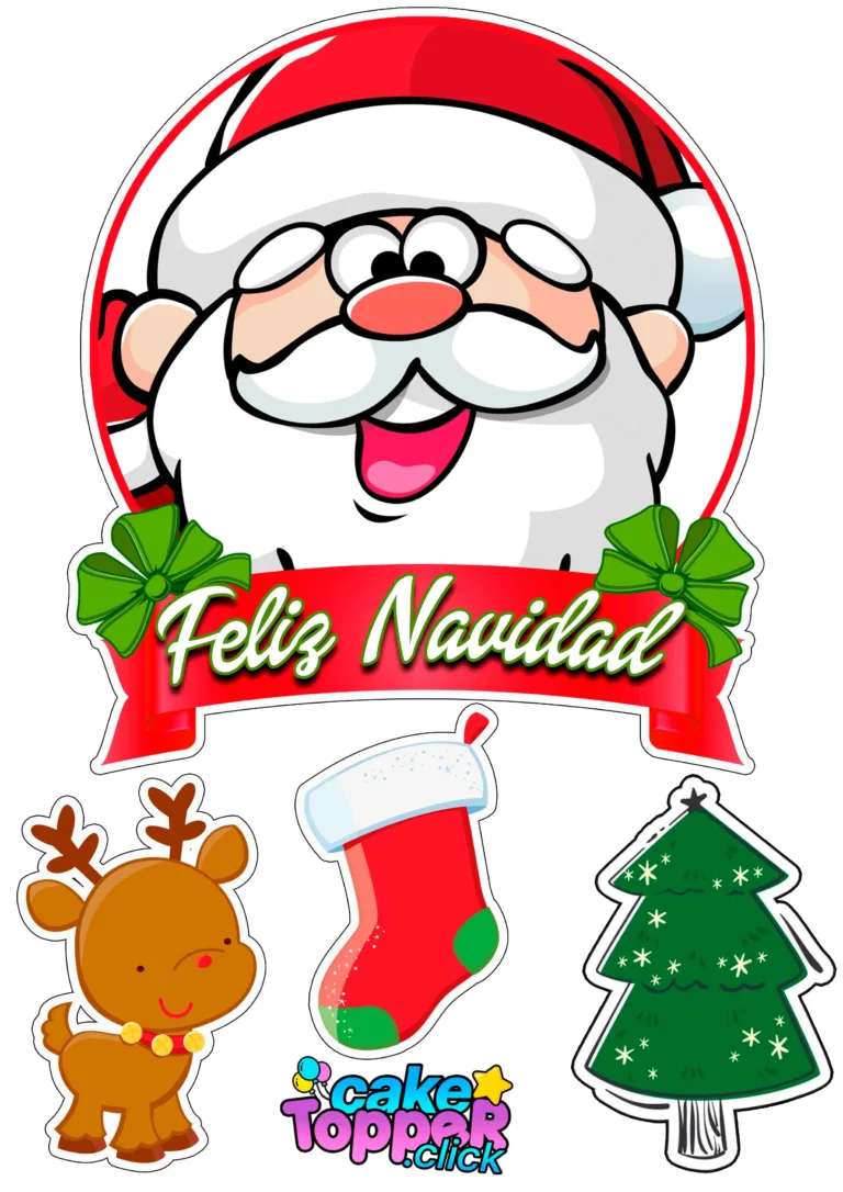 cake-topper-Navidad-para-imprimir,-topper-de-navidad,-feliz-navidad-cake-topper,-क्रिसमस-केक-टॉपर