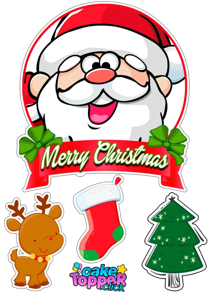 merry-christmas-Cake-topper-Santa-Claus-cake-topper-to-print